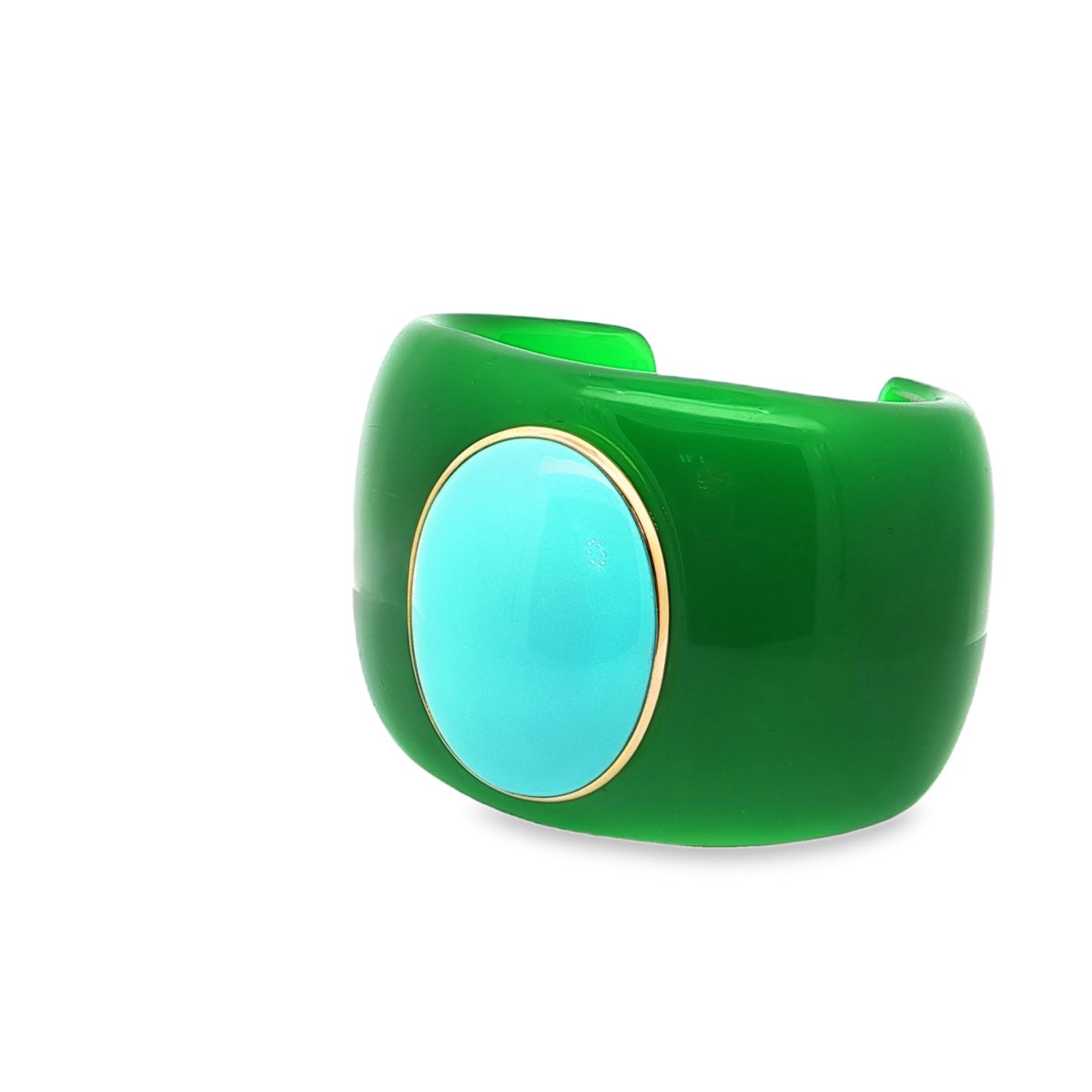 Eva Nueva Turkooizen imitatie cabochon bangle-armband