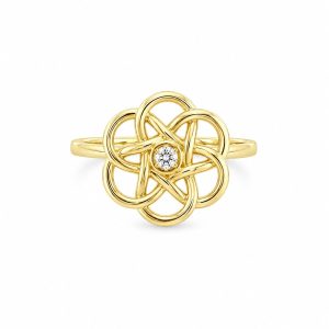 True Love Knot® ring in geelgoud