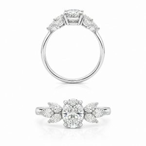 White Gold Ring Lab Grown Diamond Jewellery