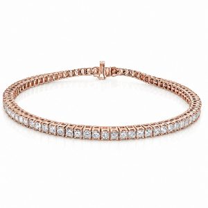 Rose Gold Tennis Bracelet with Lab-Grown Diamonds - Lab-Grown Diamond Jewellery