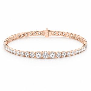 Rose Gold Tennis Bracelet Lab Grown Diamond Jewellery