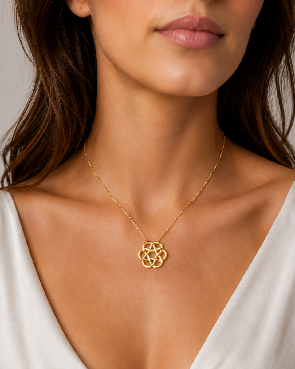 True Love Knot® bedelhanger in geelgoud medium - Afbeelding 2