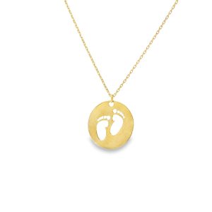 Swing Jewels Geelgouden ketting met babyvoetafdrukjes