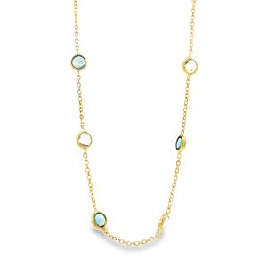 Swing Jewels Ronde London Blue en blauwe topazen solitair hanger