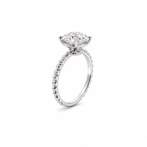 IGI-certified 2.71 ct E-VS1 lab-grown diamond solitaire ring with scalloped white gold band