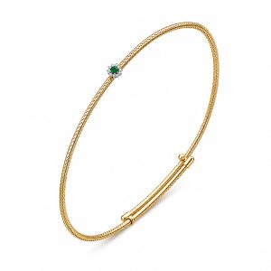 Ponte Vecchio armband met diamanten en smaragd bloemmotief