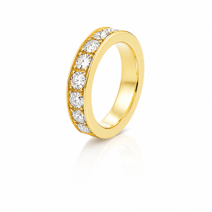 18 kt geelgouden diamanten half-eternity ring 2.37ct