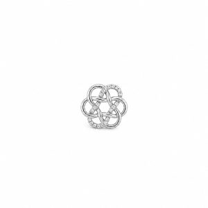 True Love Knot® bedelhanger in witgoud klein