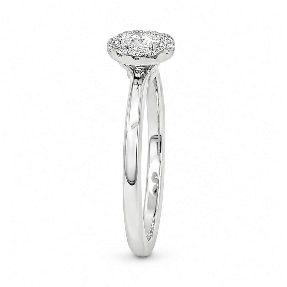 Solitaire ring in 18 karat white gold with round brilliant-cut diamonds - Image 2