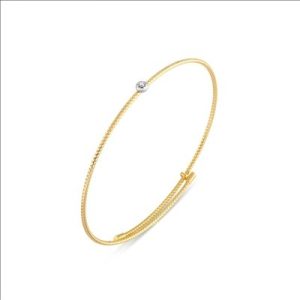 Yellow gold bracelet with diamond