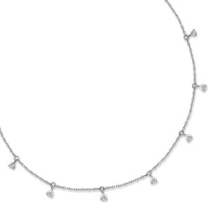 Halsketting met 7 hangende diamanten