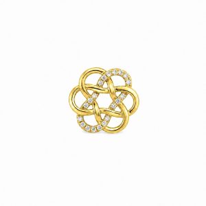 True Love Knot® bedelhanger in geelgoud medium