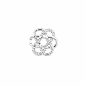 True Love Knot® bedelhanger in witgoud diamant medium