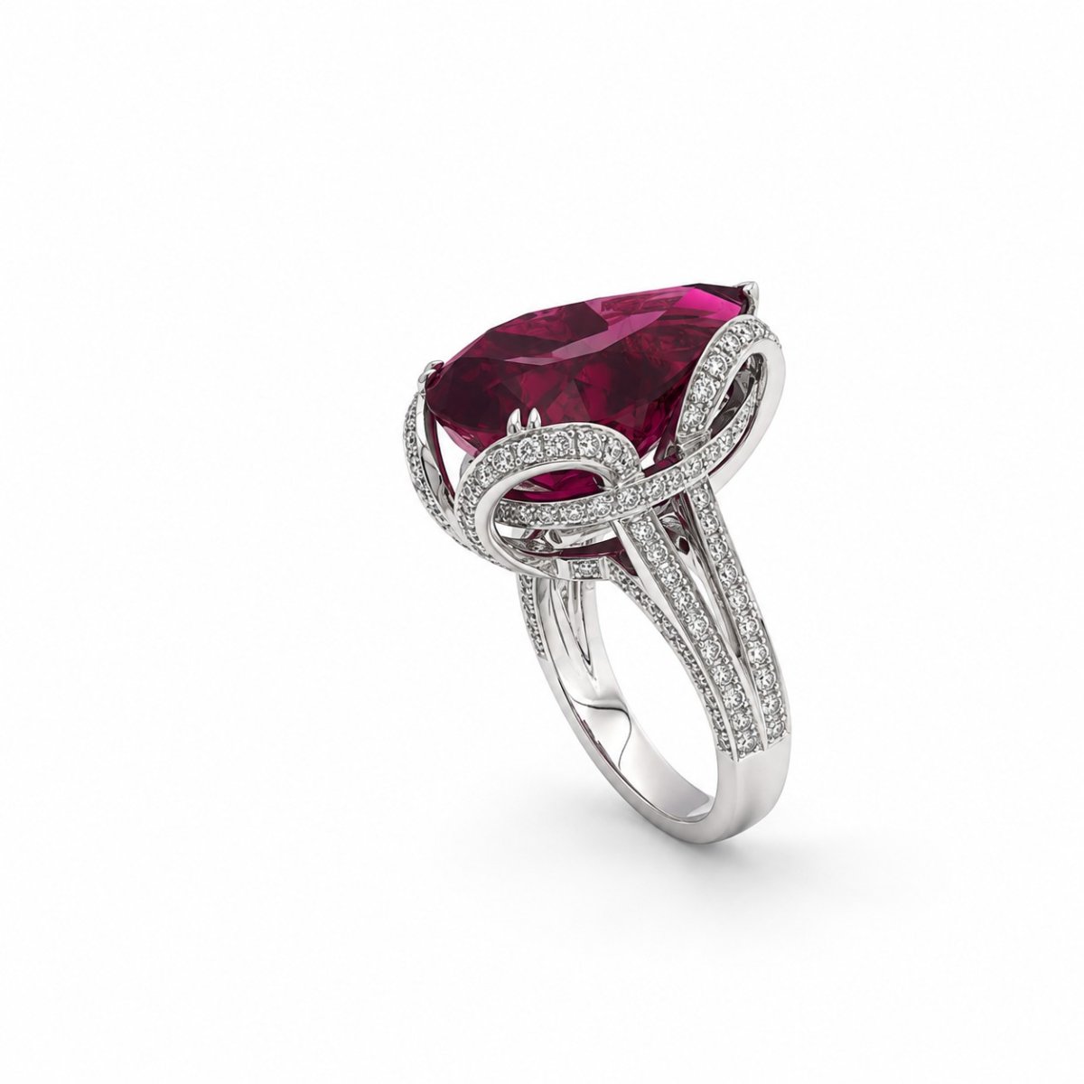 Exclusive rubellite ring