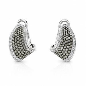 Boucles d’oreilles en or blanc et diamants à l’allure intemporelle