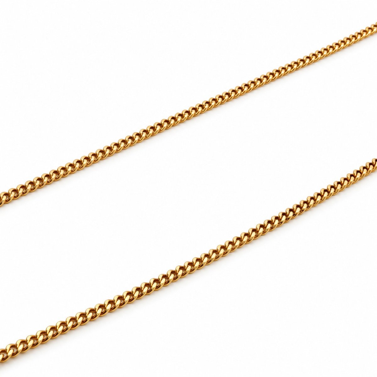 Curb chain necklace 18 karat yellow gold – 60 cm