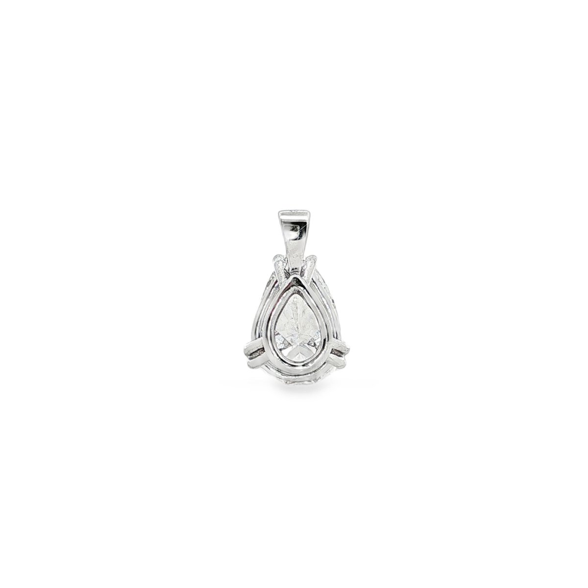 Peervormige labdiamant hanger 2,01 ct | 18kt witgoud - Afbeelding 3