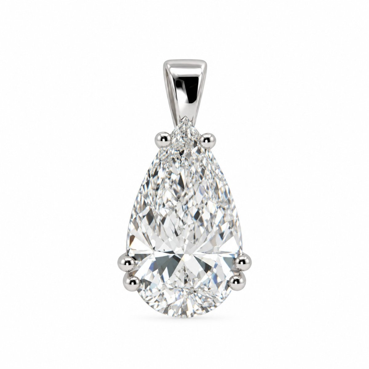Peervormige labdiamant hanger 2,01 ct | 18kt witgoud