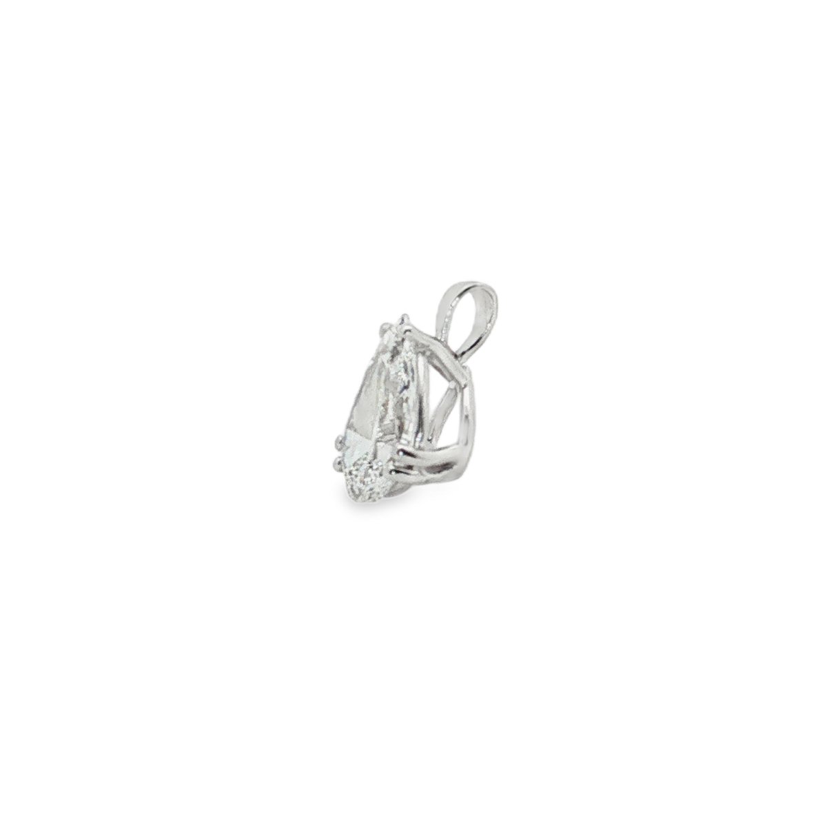 Peervormige labdiamant hanger 2,01 ct | 18kt witgoud - Afbeelding 2
