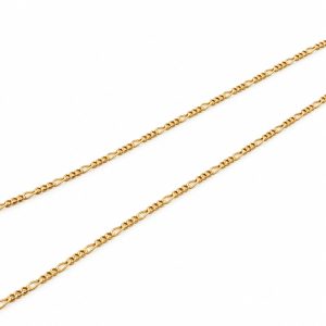 Figaro ketting 18 karaat geelgoud – 45 cm