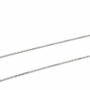 Ankerketting 18 karaat witgoud – 45 cm