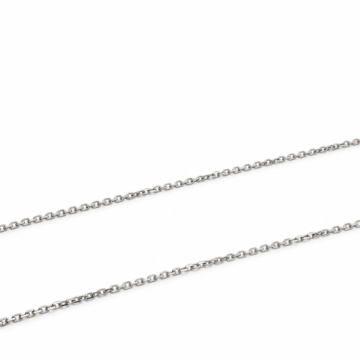 Ankerketting 18 karaat witgoud – 45 cm