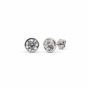 IGI-gecertificeerde Lab grown diamanten oorstekers 4,14 ct E VVS2 in 18 kt WG