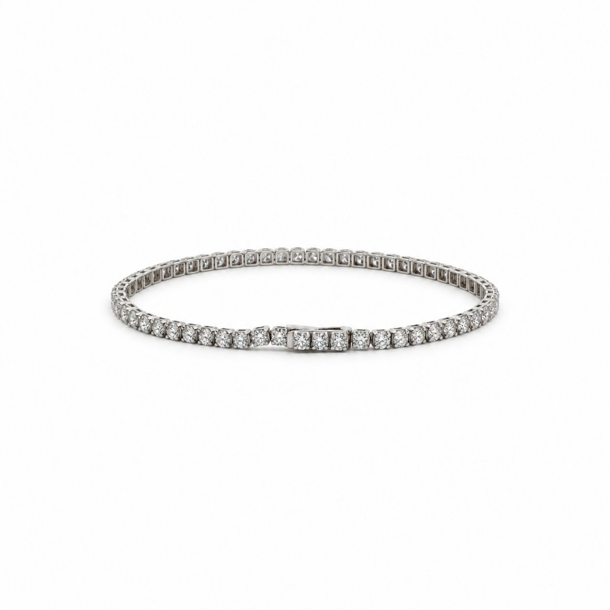 Lab grown diamanten tennisarmband 3,50ct in 18kt WG