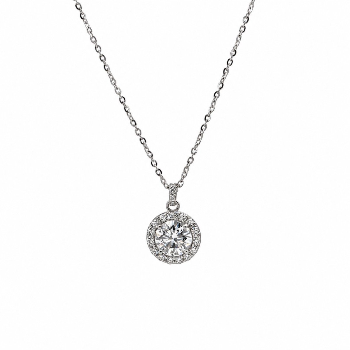 IGI-gecertificeerde Lab grown diamanten collier 2,54ct in 18kt WG