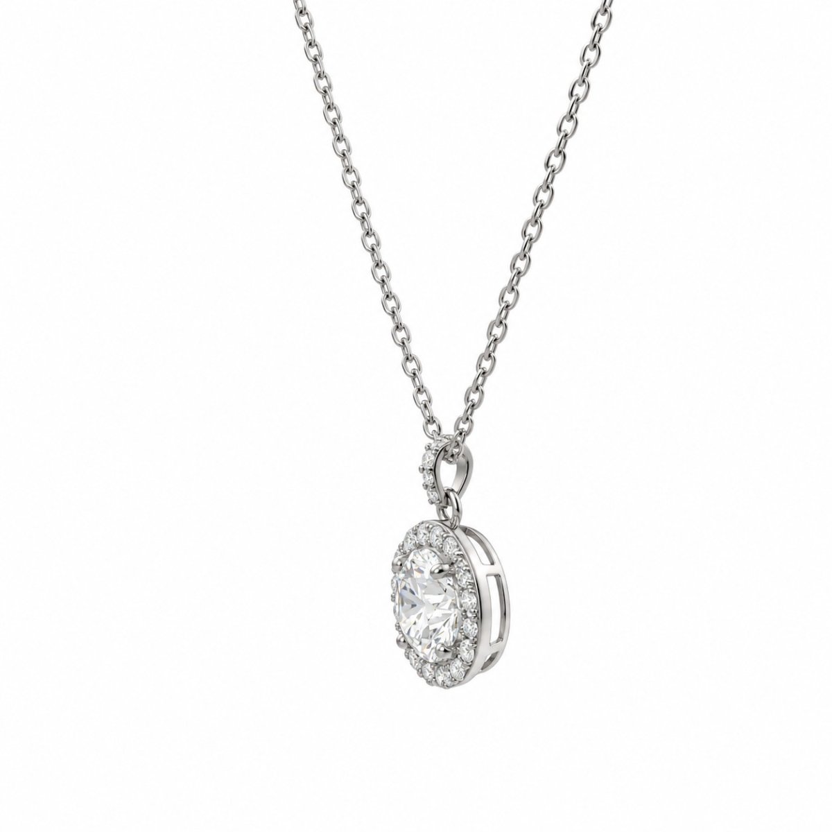 IGI-gecertificeerde Lab grown diamanten collier 2,54ct in 18kt WG - Afbeelding 2