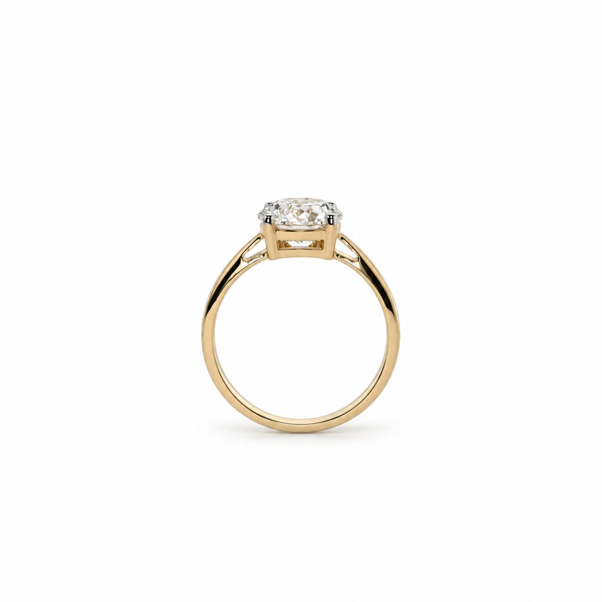 IGI-gecertificeerde Lab grown diamanten solitaire ring 2,06 ct in 18kt GG - Afbeelding 2