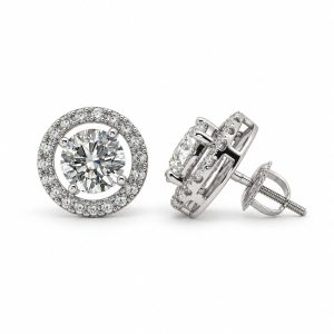Lab grown diamanten transformeerbare oorstekers 3,45ct in 18kt WG